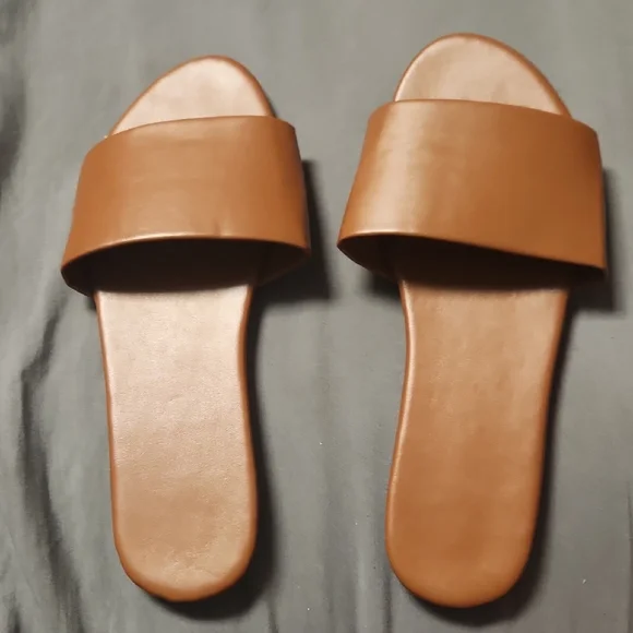 Women's Tan Slide Sandals - Picture 1 of 1